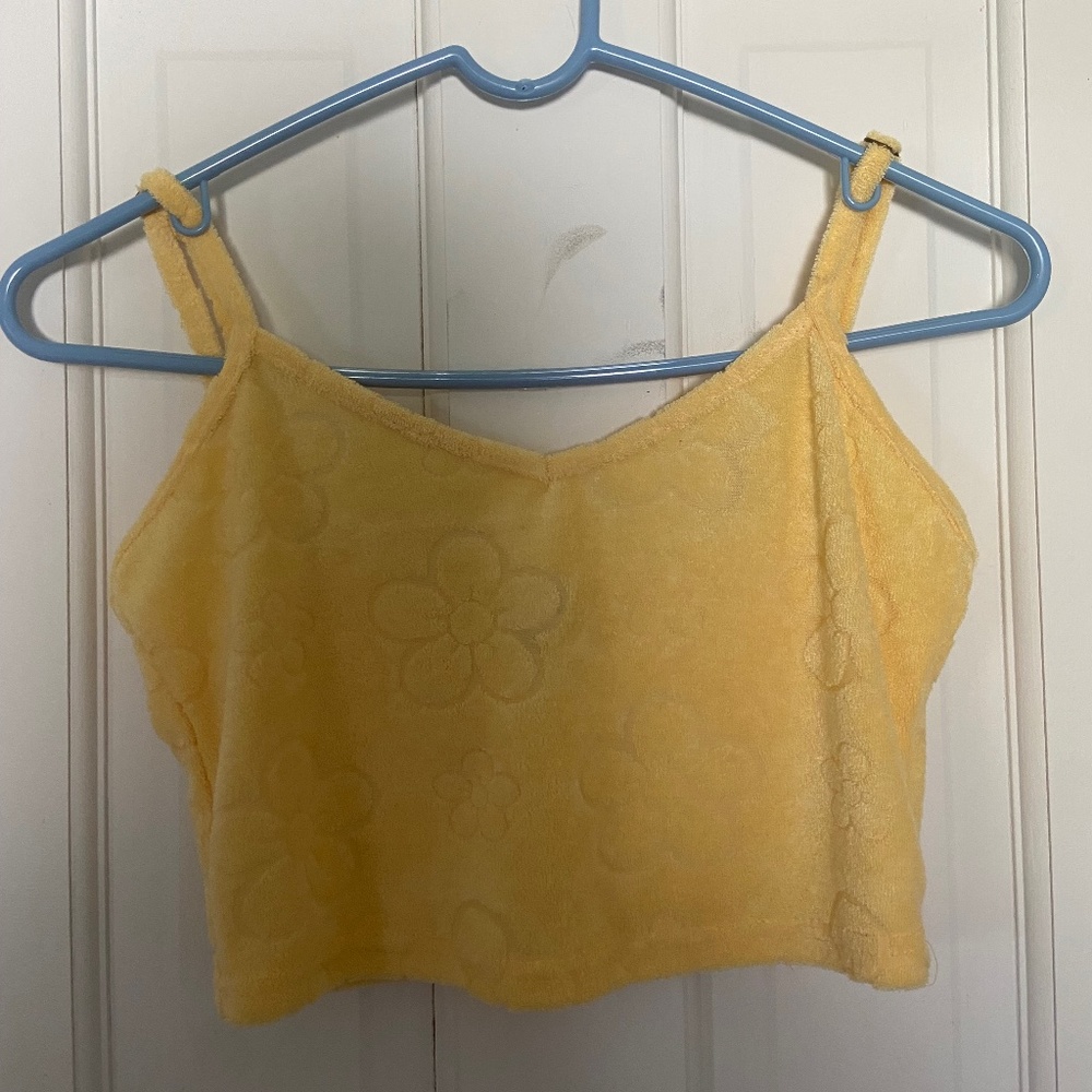 Yellow and Blue Velour Camis *TWO INCLUDED*